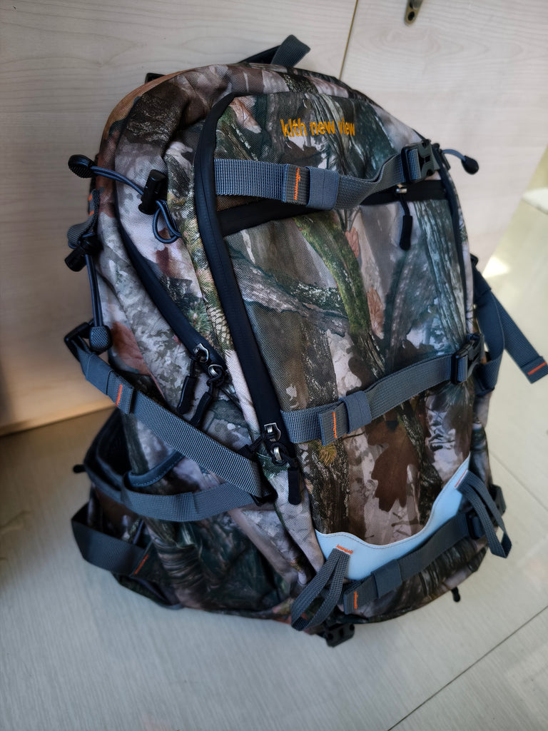 Brand: KLTH NEW VIEW<br>Camo Hunting Backpack 35L for Men, 600D Durable 2100cu Daypack with Rifle Holder