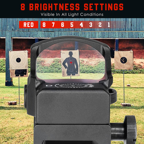 4 MOA Red Dot Sight, Compact Reflex Sight Optics Gun Sights for Rifle Pistol Airsoft with Weaver Picatinny Rail for Hunting, Shooting